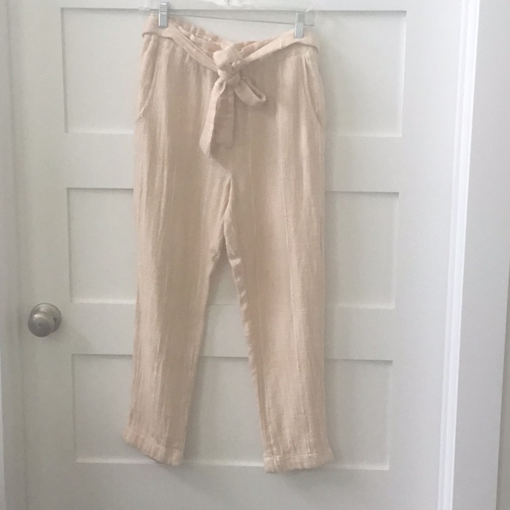Free People Pants SZ 4 Linen/ Cream